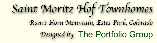 Saint Moritz Hof Townhomes, Ram's Horn Mountain, Estes Park, Colorado, Designed by The Portfolio Group